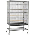 Black Large Bird Cage with Storage Shelf T797