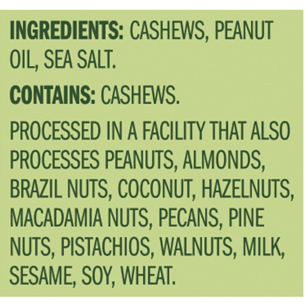 Whole Cashews Roasted & Salted 8 CT Box 20 oz Pack of 6 W496