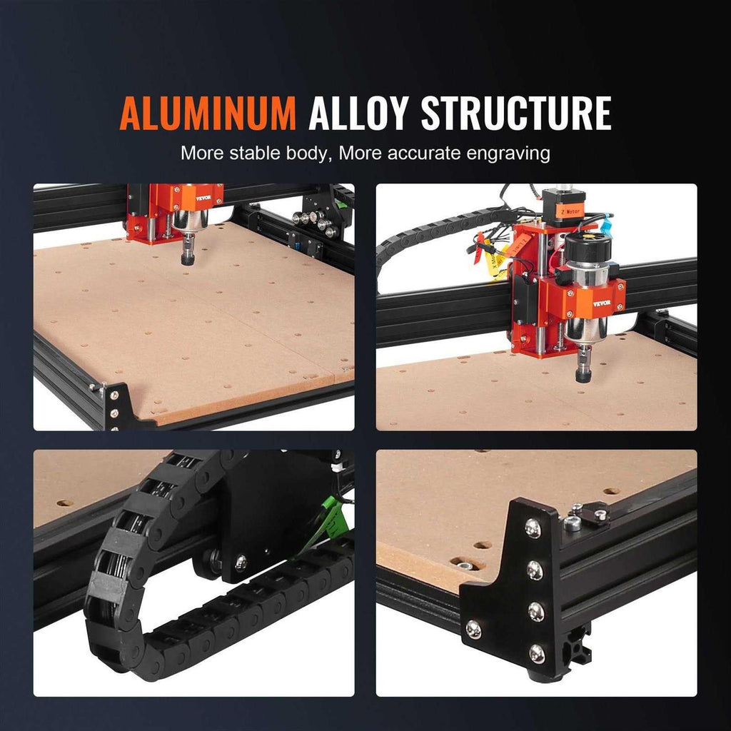 300W 3 Axis CNC Router Machine Wood Engraving Carving Milling Machine Kit A652176