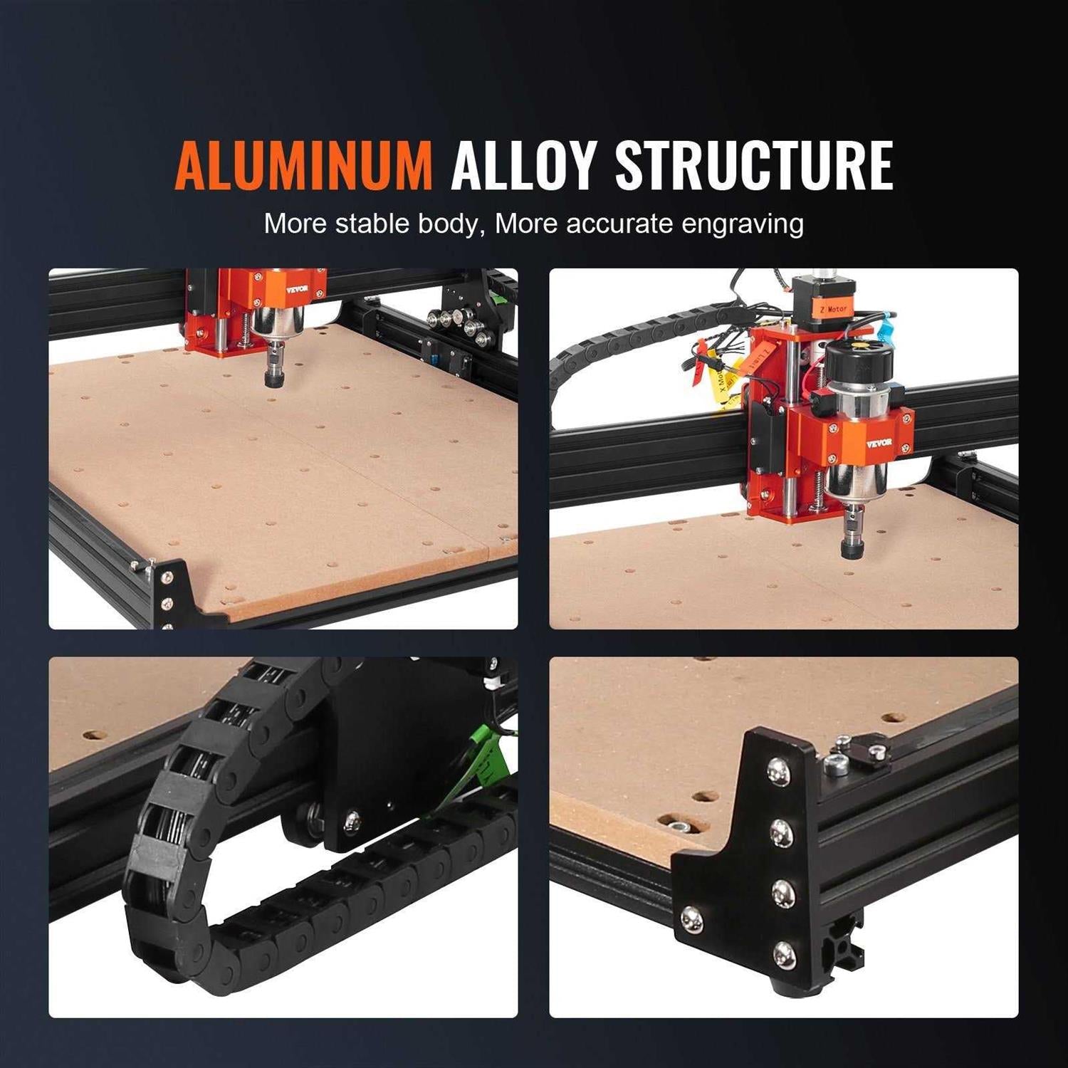 300W 3 Axis CNC Router Machine Wood Engraving Carving Milling Machine Kit A652176