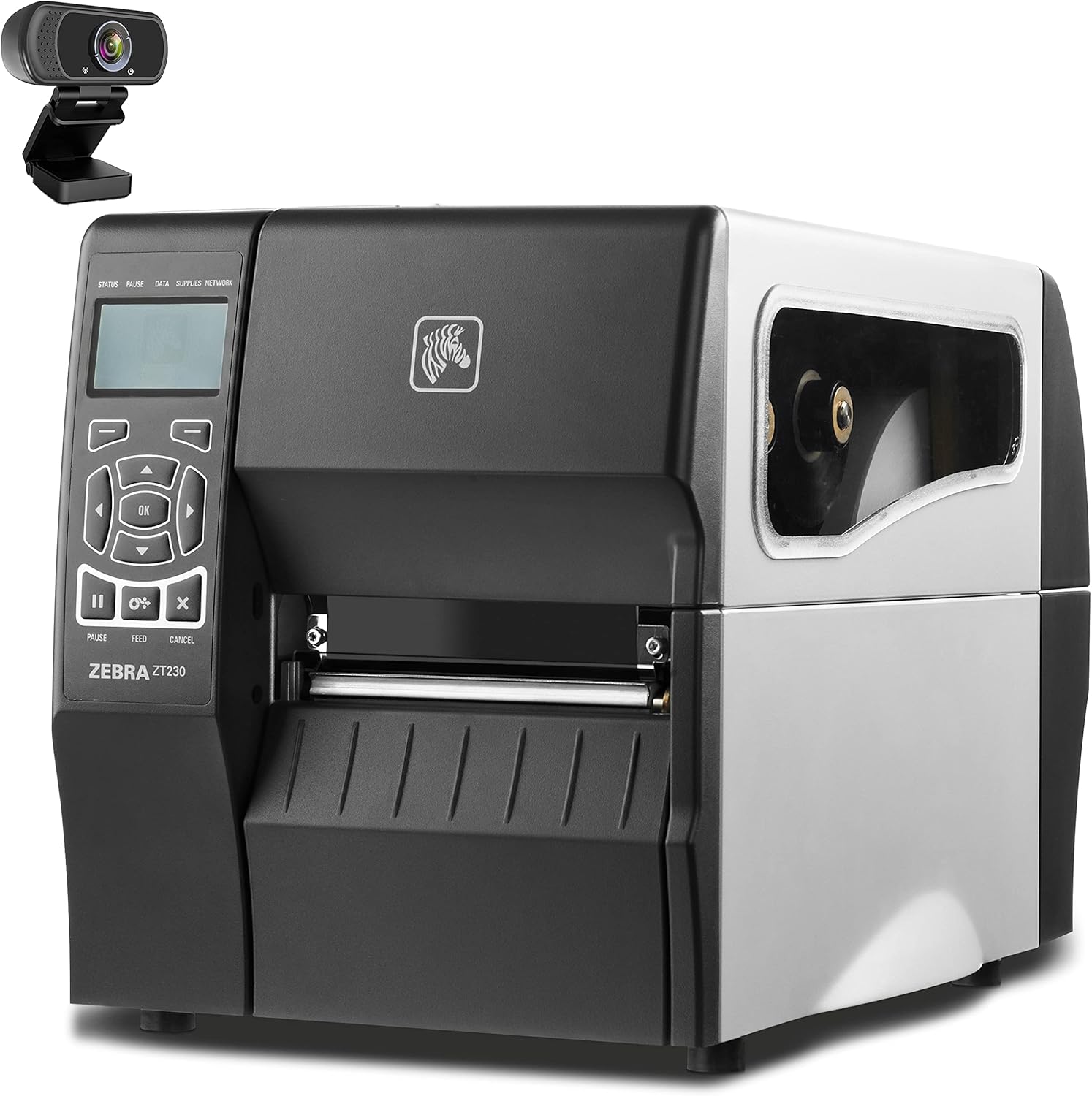 Thermal Transfer and Direct Thermal Industrial Monochrome Barcode Label Printer, Black, 203 dpi, 6 ips, 4.0 Print Width K990013