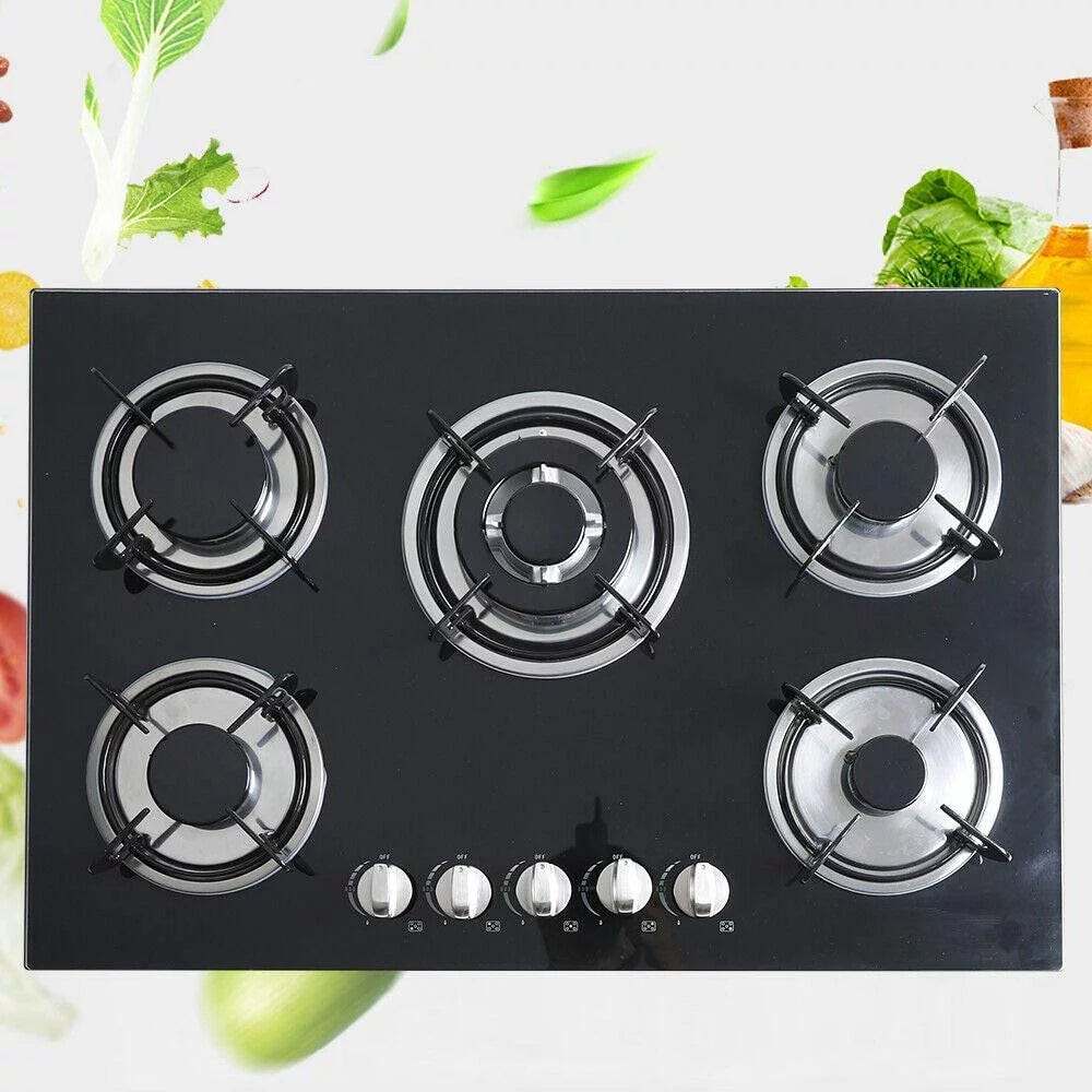 30'' 5 Burners Tempered Glass Gas Cooktop E359622