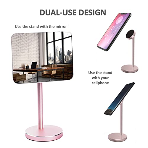 Silver Stand Detachable Wide Angle Real Glass Mirror S57989