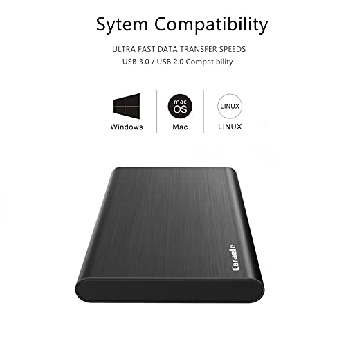 750GB Portable External Hard Drive USB3.0 HDD Storage (Black) G48426