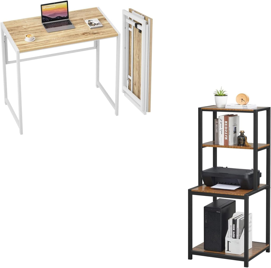 31.5 in Folding Desk with Storage Shelf A762
