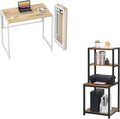 31.5 in Folding Desk with Storage Shelf A762