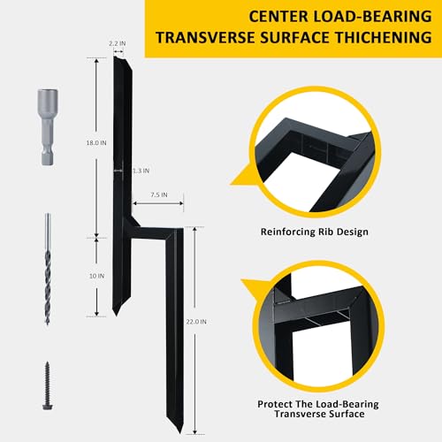 40 Inch Heavy Duty Steel Fence Post Repair Stakes, 2 Pack R694840