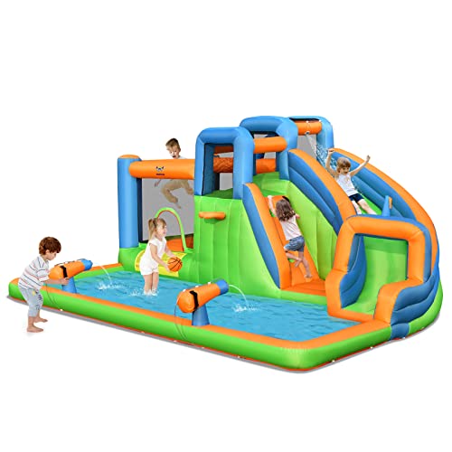 7 in 1 Inflatable Water Slide with Splash Pool S4990