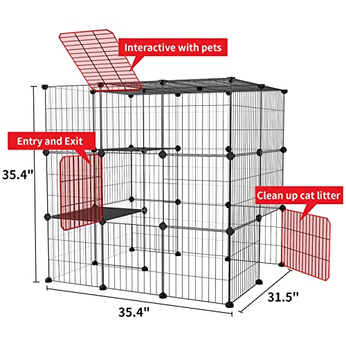 3-Tier Metal Wire Cat Cage K8544