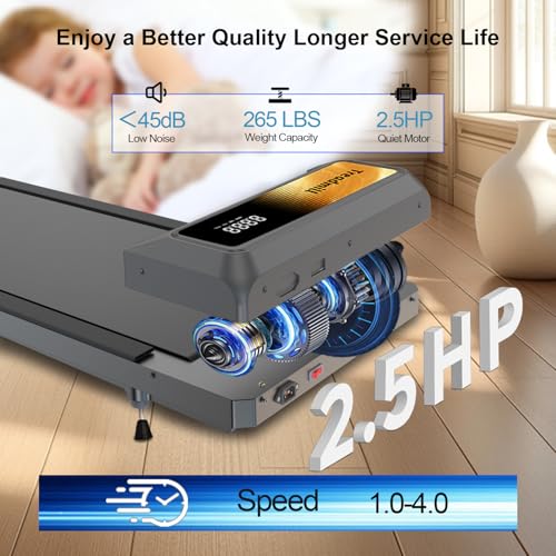 Compact Portable Walking Pad Treadmill with Remote Control Z9114