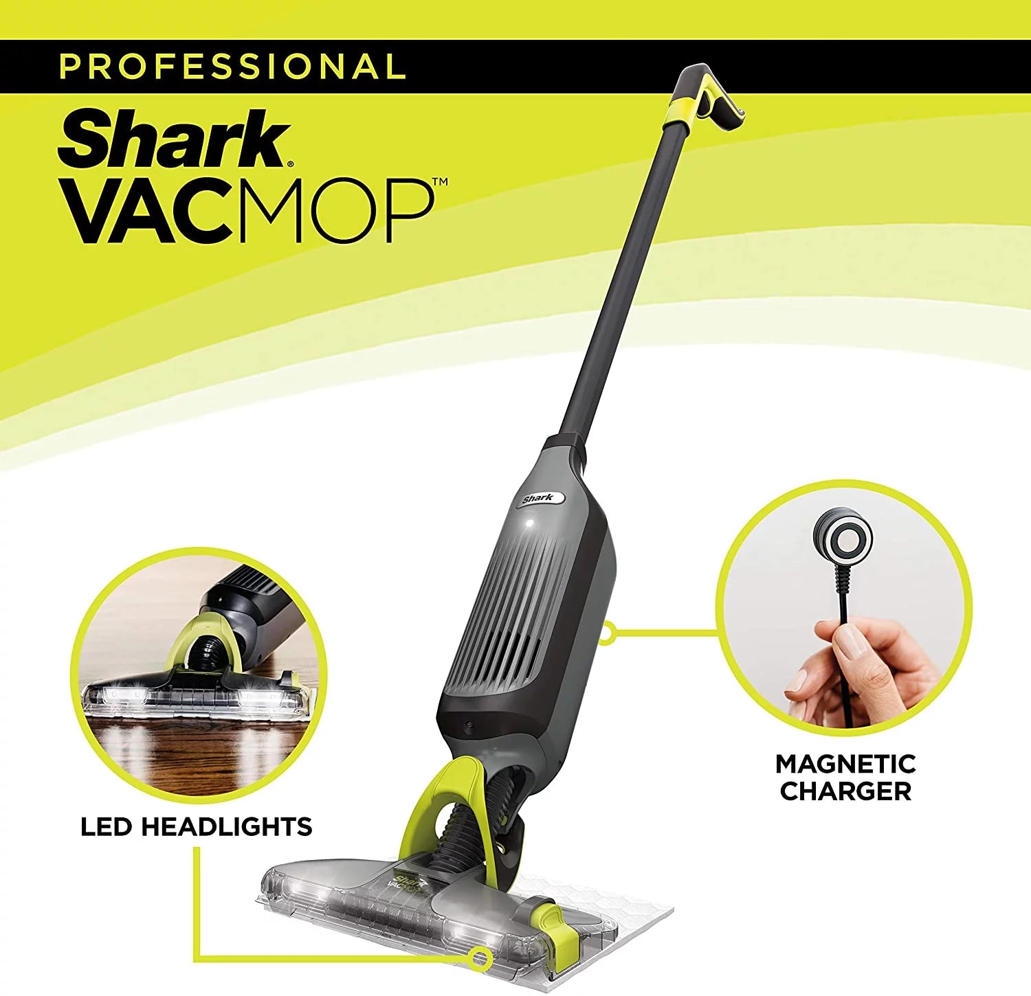 Charcoal Gray Cordless Hard Floor Vacuum Mop S38402