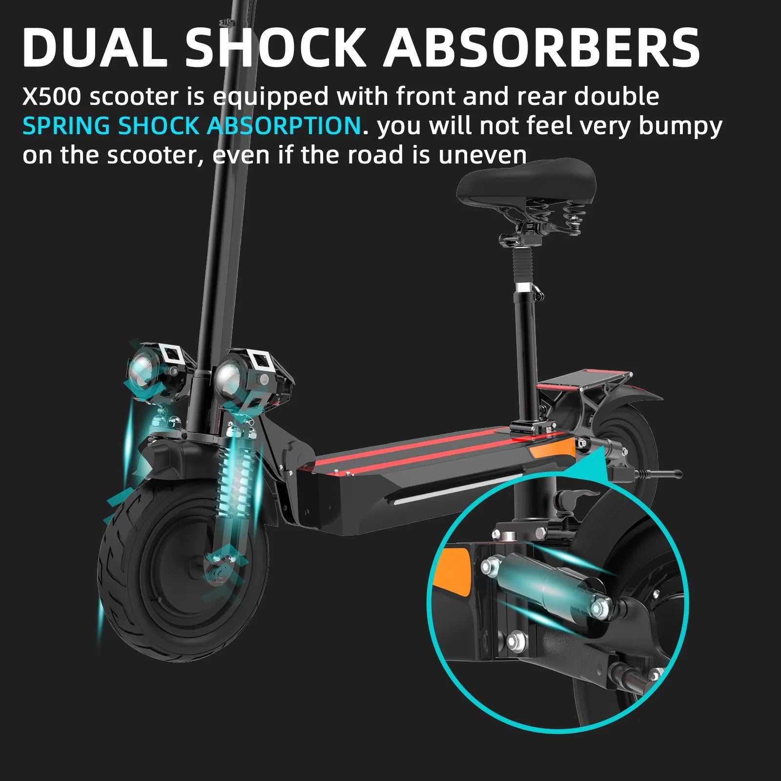 2000W Dual Motor Foldable Electric Scooter A456