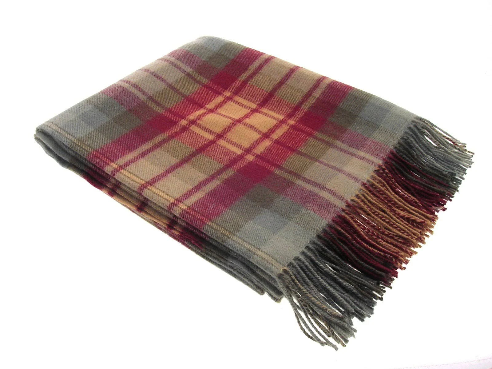 100% Lambswool Tartan Blanket N74392