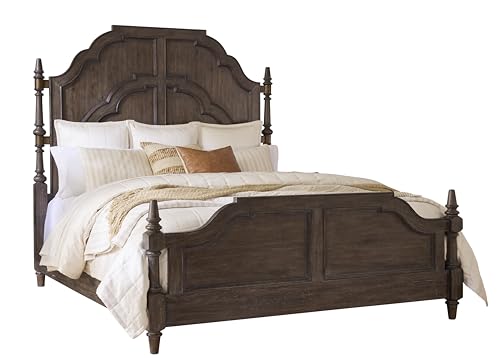 6 Pcs Queen Panel Bed Dresser Mirror Bachelor Chest 2 Nightstand Dark Wood Bedroom Furniture Set B855783
