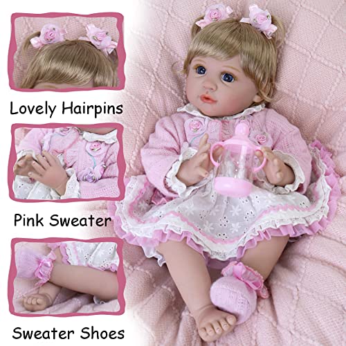 22 inch Reborn Baby Doll with Feeding Toy Accessories R32710