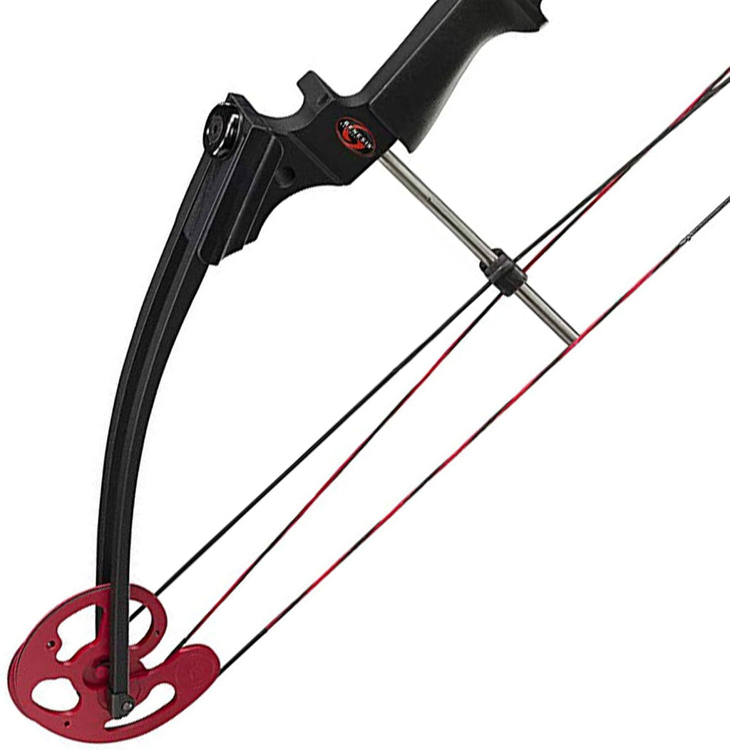 Black Compound Bow with Adjustable Draw Length 15"-30" and Adjustable Draw Weight 10-20 Pounds for Left-Handed (2 Pack) V8562