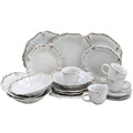 20-Piece White Stoneware Dinnerware Set O2810