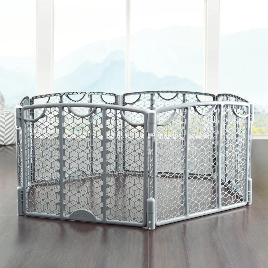 6-Panel Cool Gray Plastic Play Gate P147