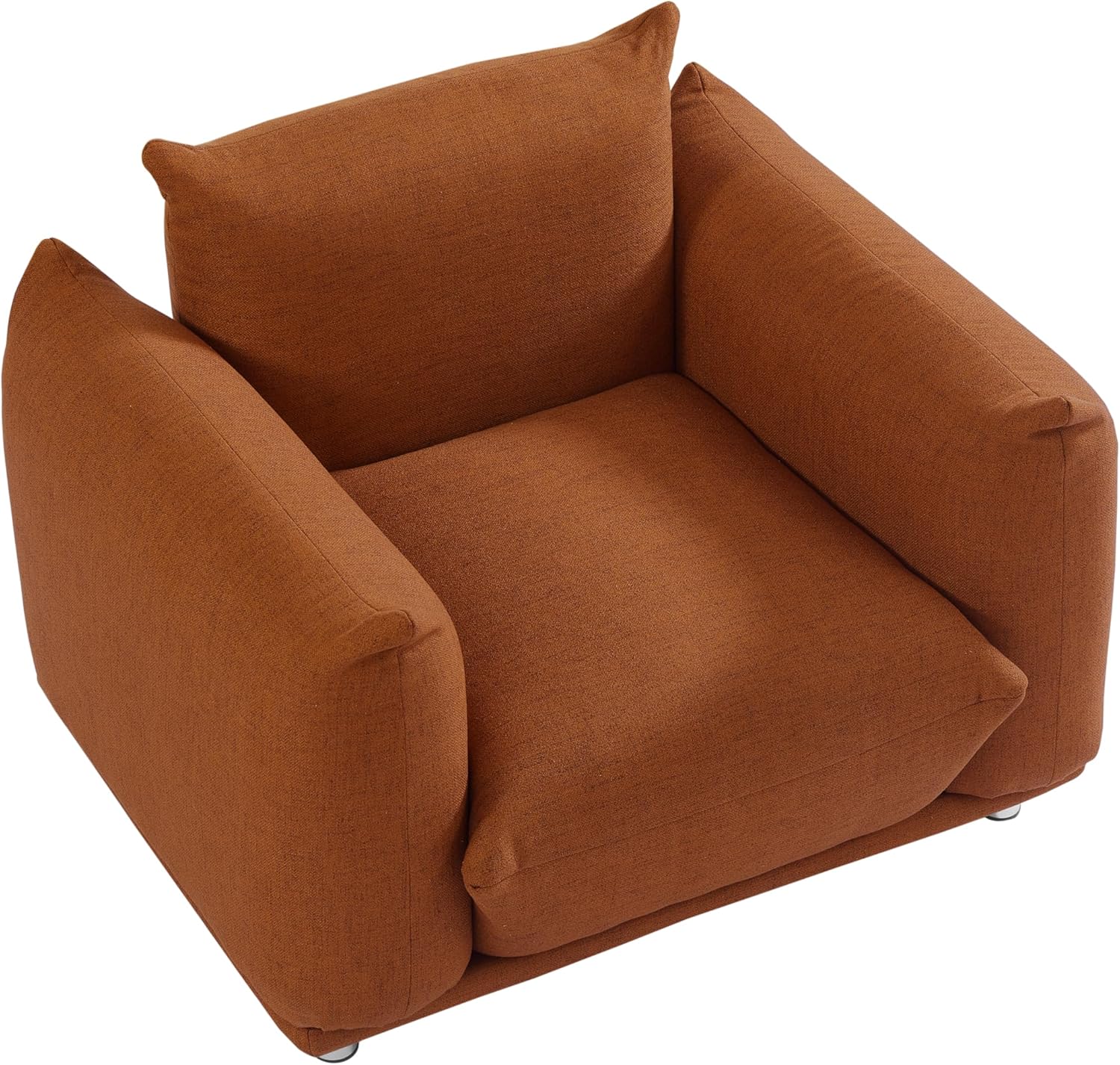 Rust Red Cotton Linen Accent Chair Z37463