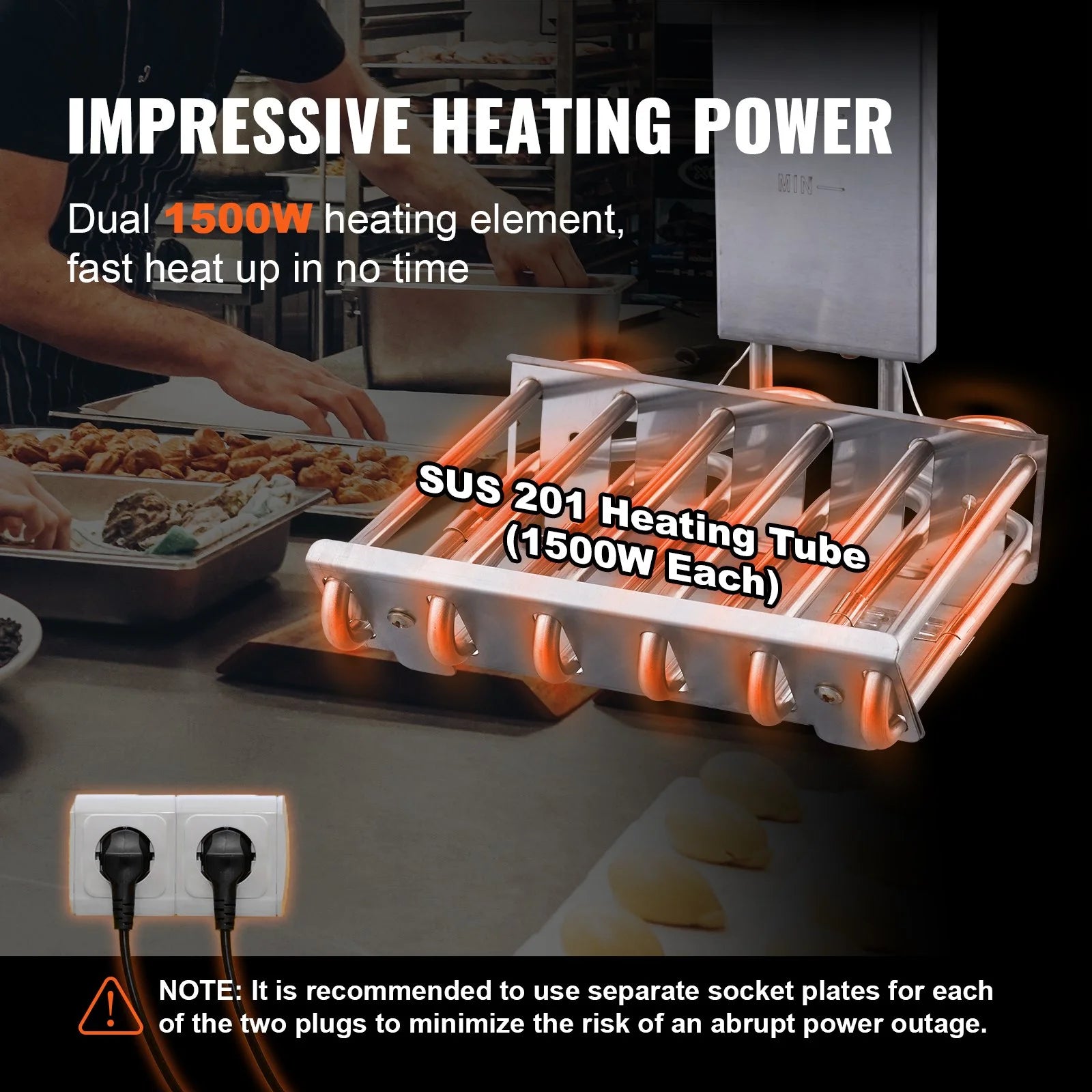 3000W Dual Tank Electric Deep Fryer V952792