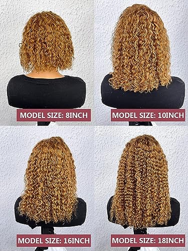 13x4 Lace Front Human Hair Curly Wig B716251