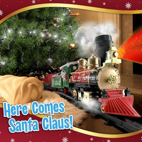 Electric Train Set with Lights, Music, Smoke F8794