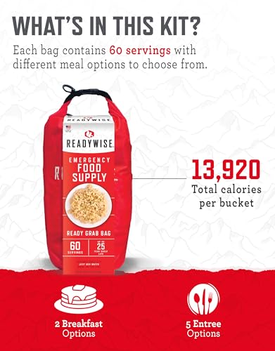 60 Servings Freeze Dried Emergency Food Supply O69806