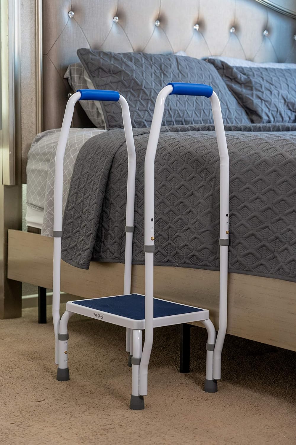 Adjustable Height Stainless Steel Step Stool with Handle J224