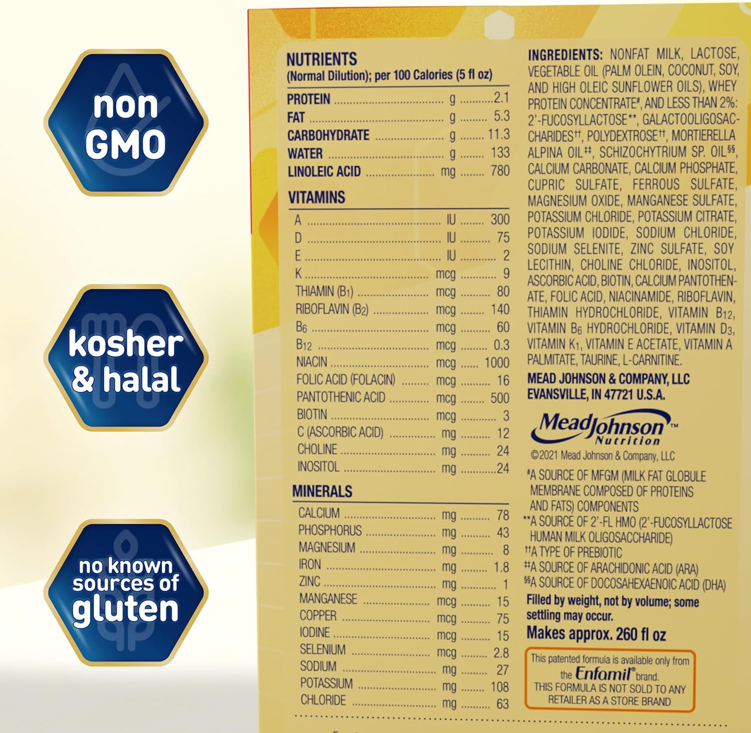 Baby Formula, Non-GMO, 36.4 Oz Refill Box + 8 Fl Oz Liquid (24 Count) K4596