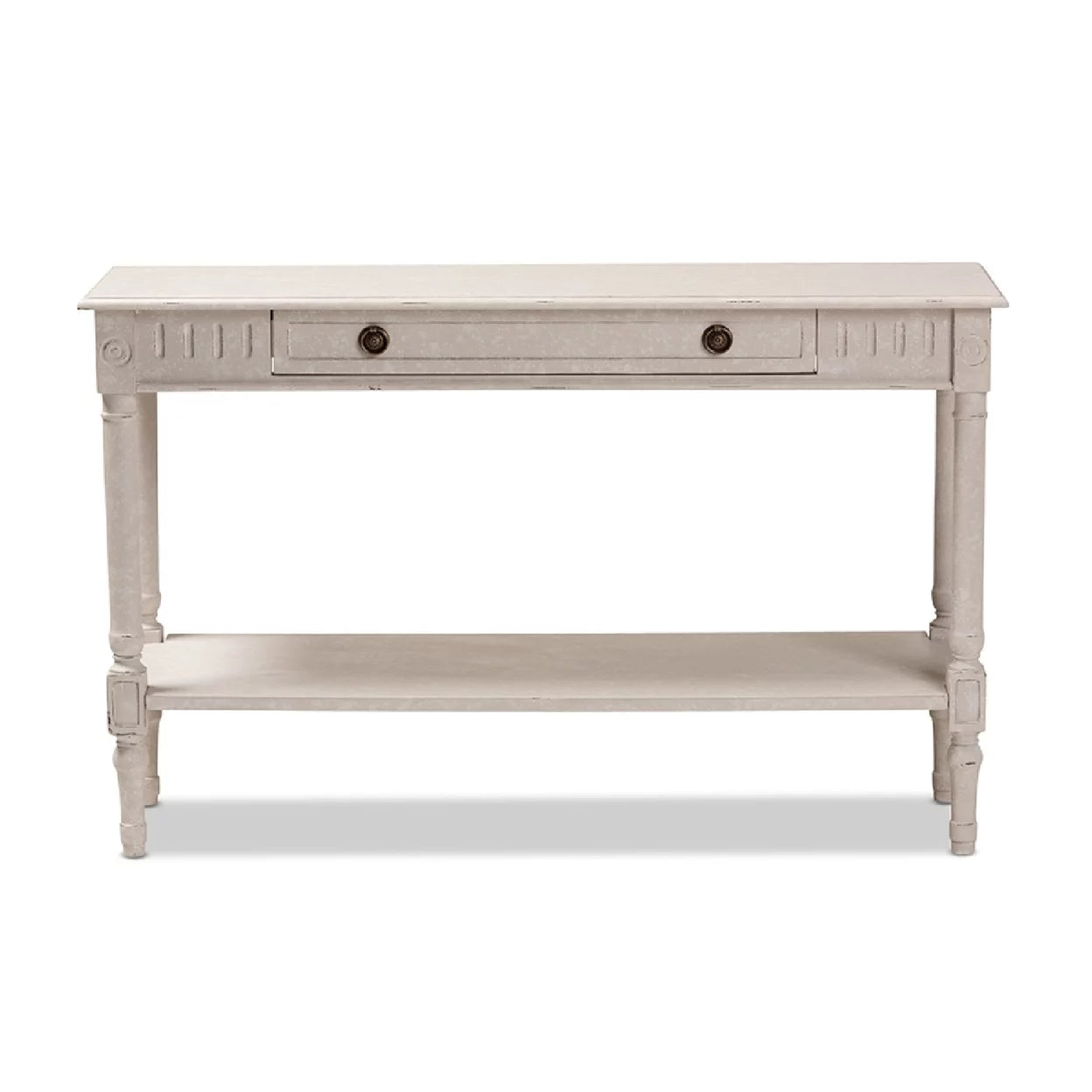 Whitewashed 1-Drawer Console Table Z1730