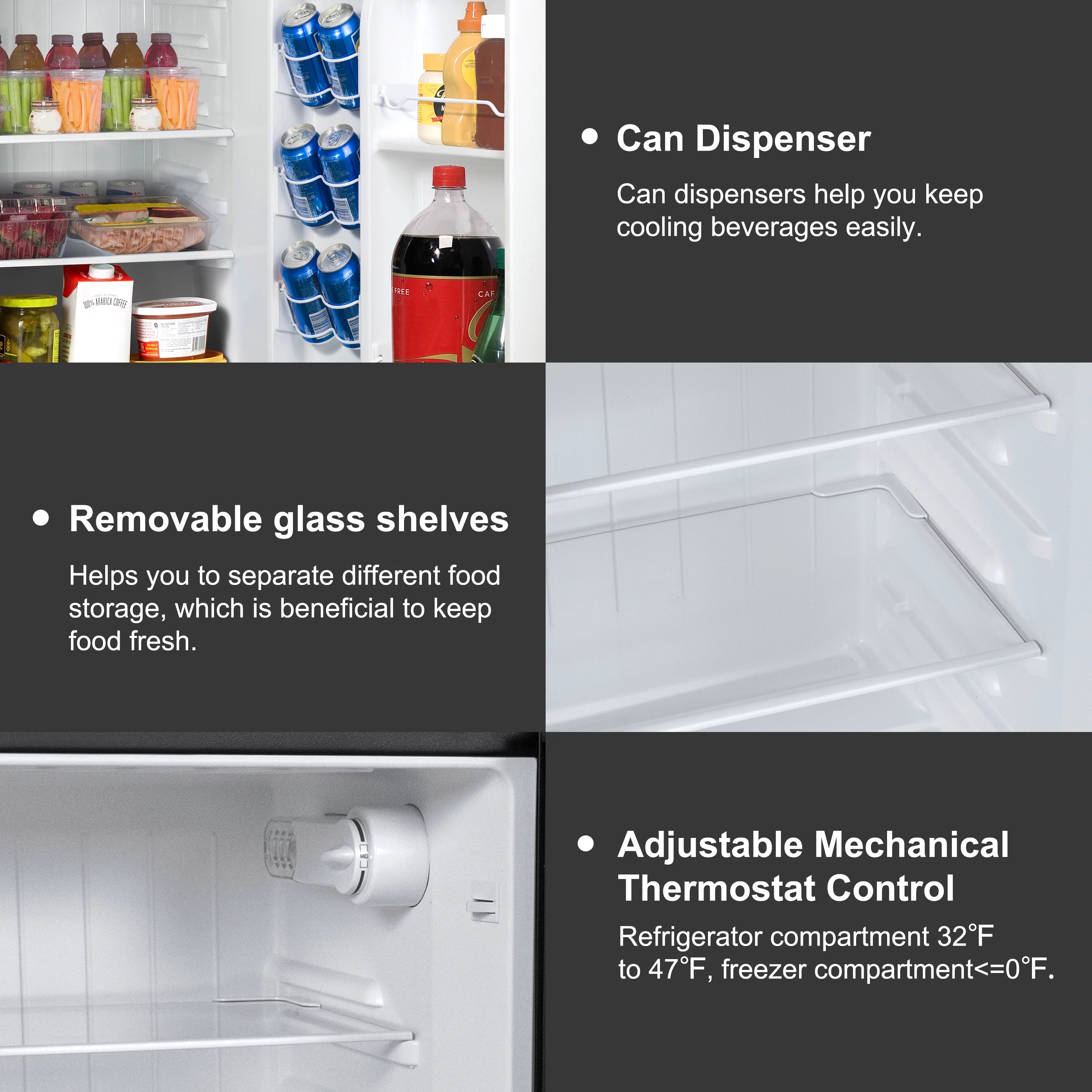 Stainless Steel Two Door Mini Refrigerator with Freezer S863