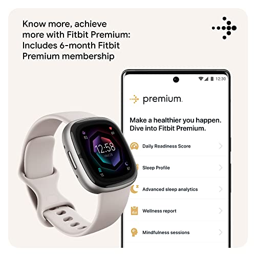 Lunar White/Platinum Advanced Health Smartwatch with ECG, SpO2, 24/7 Heart Rate and GPS V405