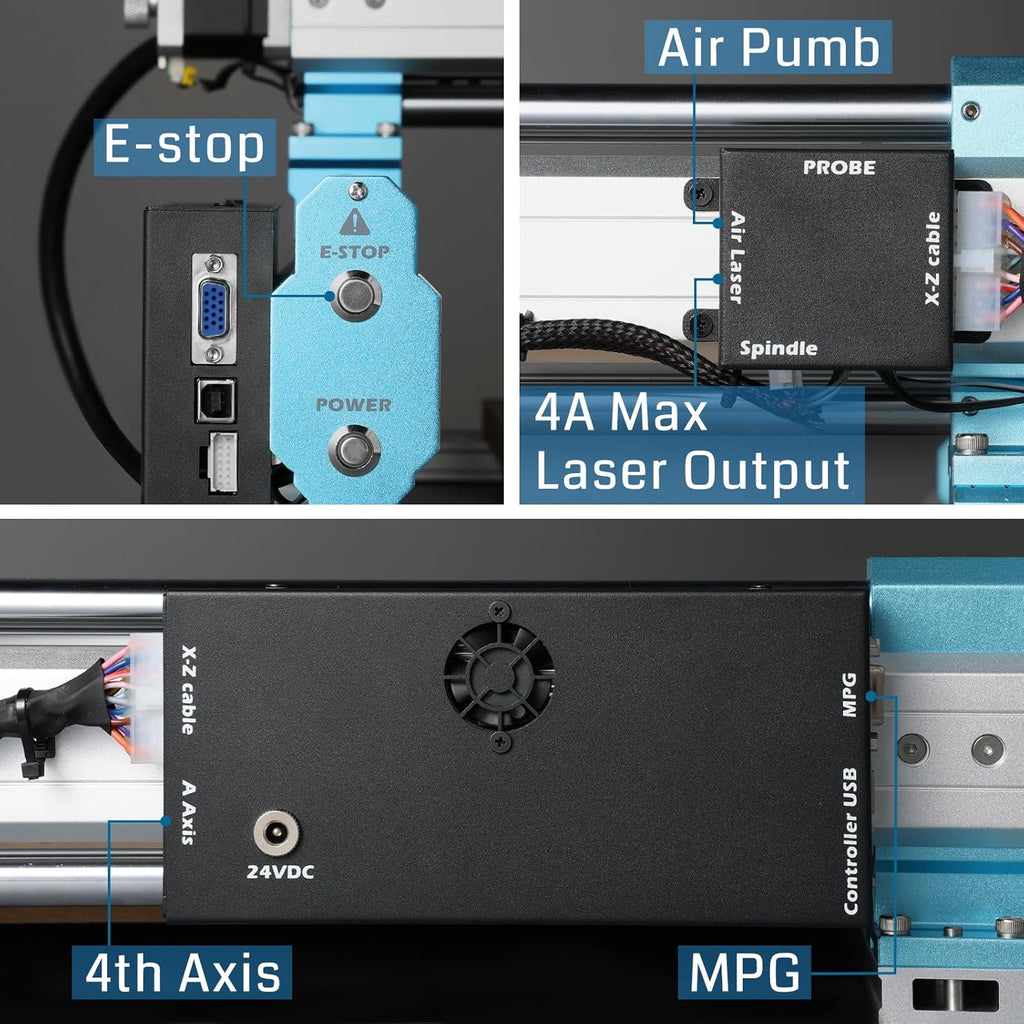 CNC Router Machine 4040-PRO with 10W Compressed Spot Laser Module T406