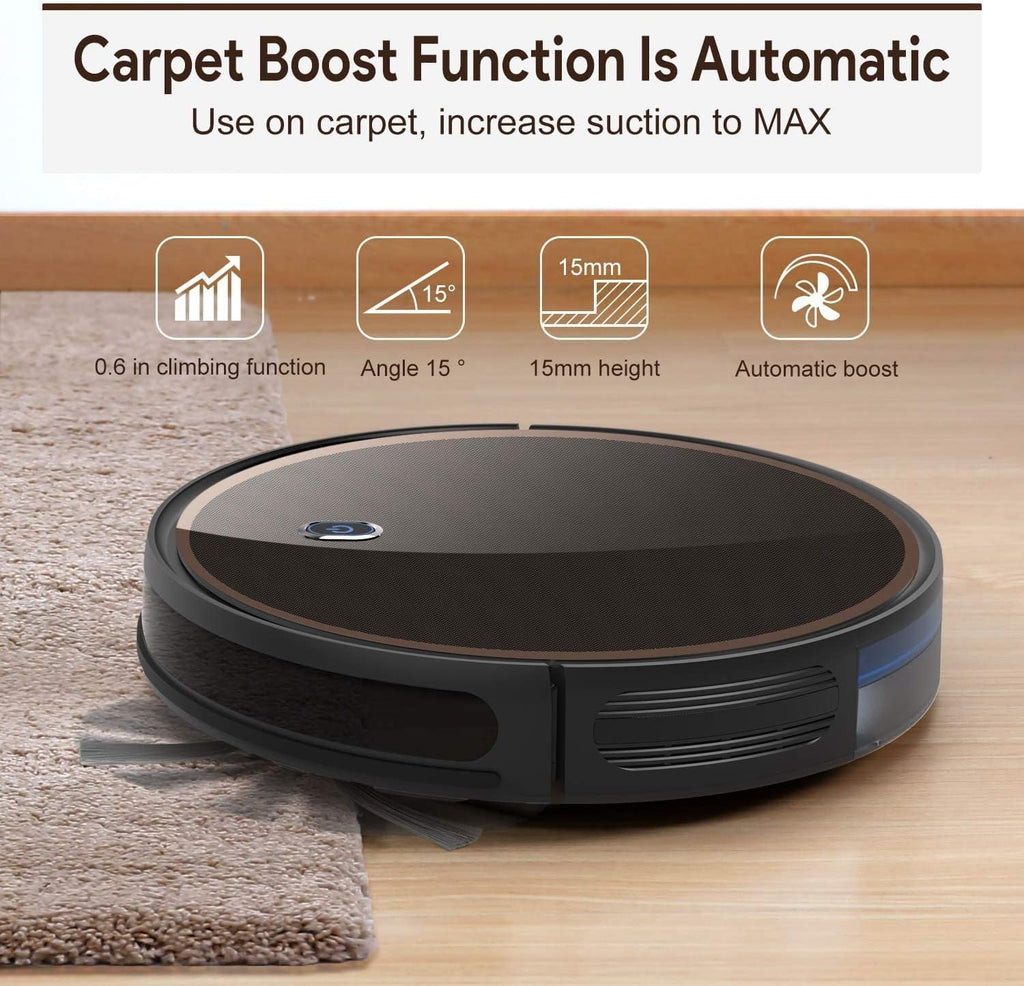 2000pa Suction Robotic Vacuum Cleaner with Boundary Strips K626213