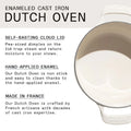 Red Enameled Cast Iron Dutch Oven 3.5 Quart N658