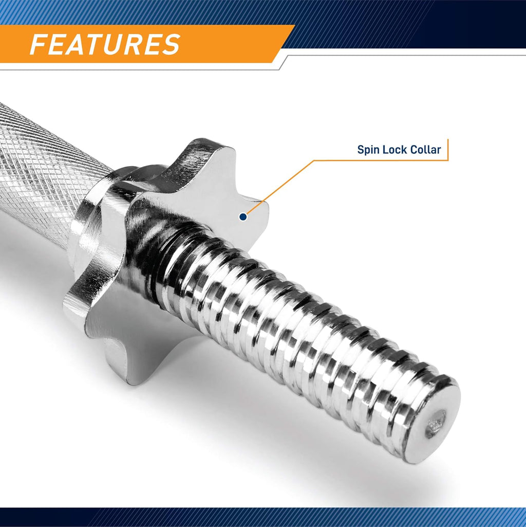 14” Adjustable Chrome Threaded Dumbbell Handles C1138