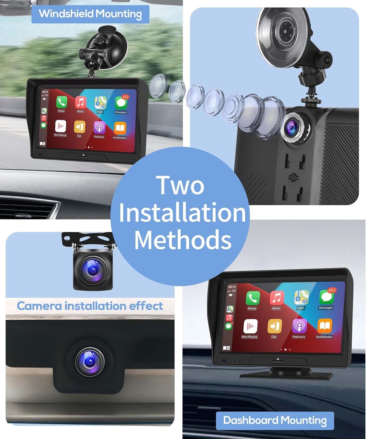 7" Bluetooth Car Stereo with Backup Camera H12025