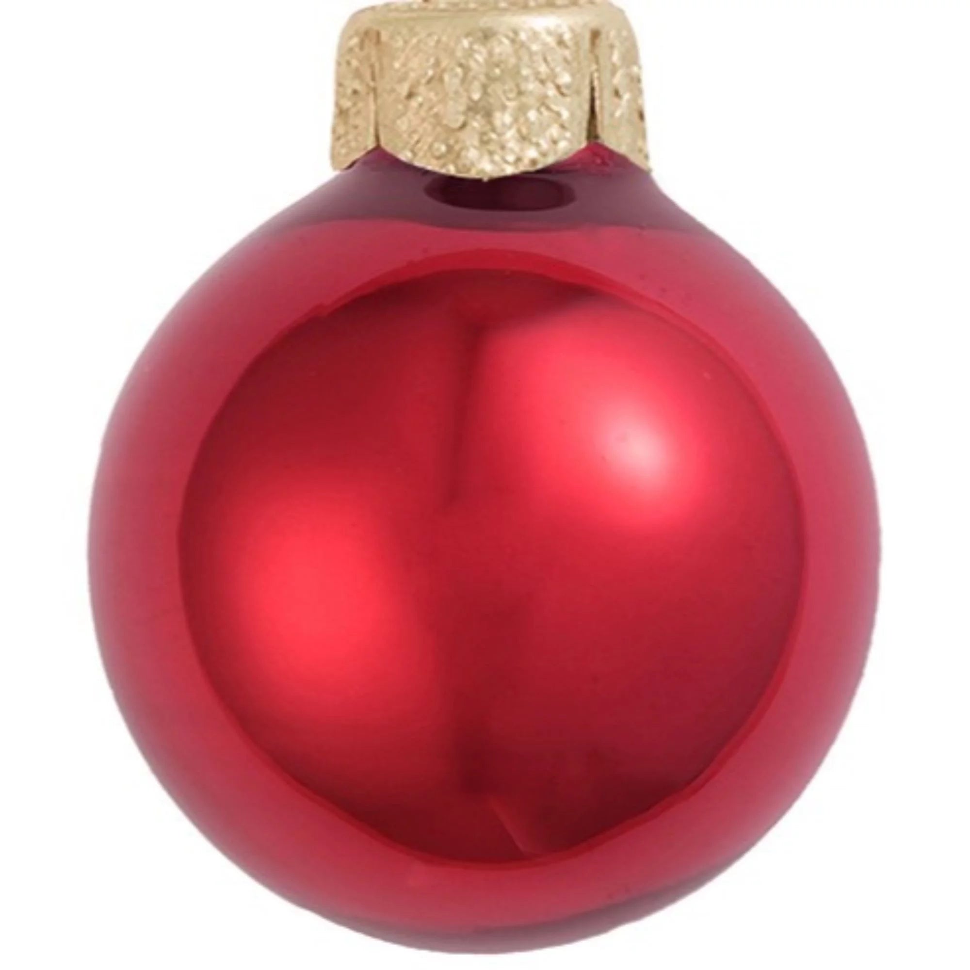 Red 2" Glass Christmas Ball Ornaments 28ct F364