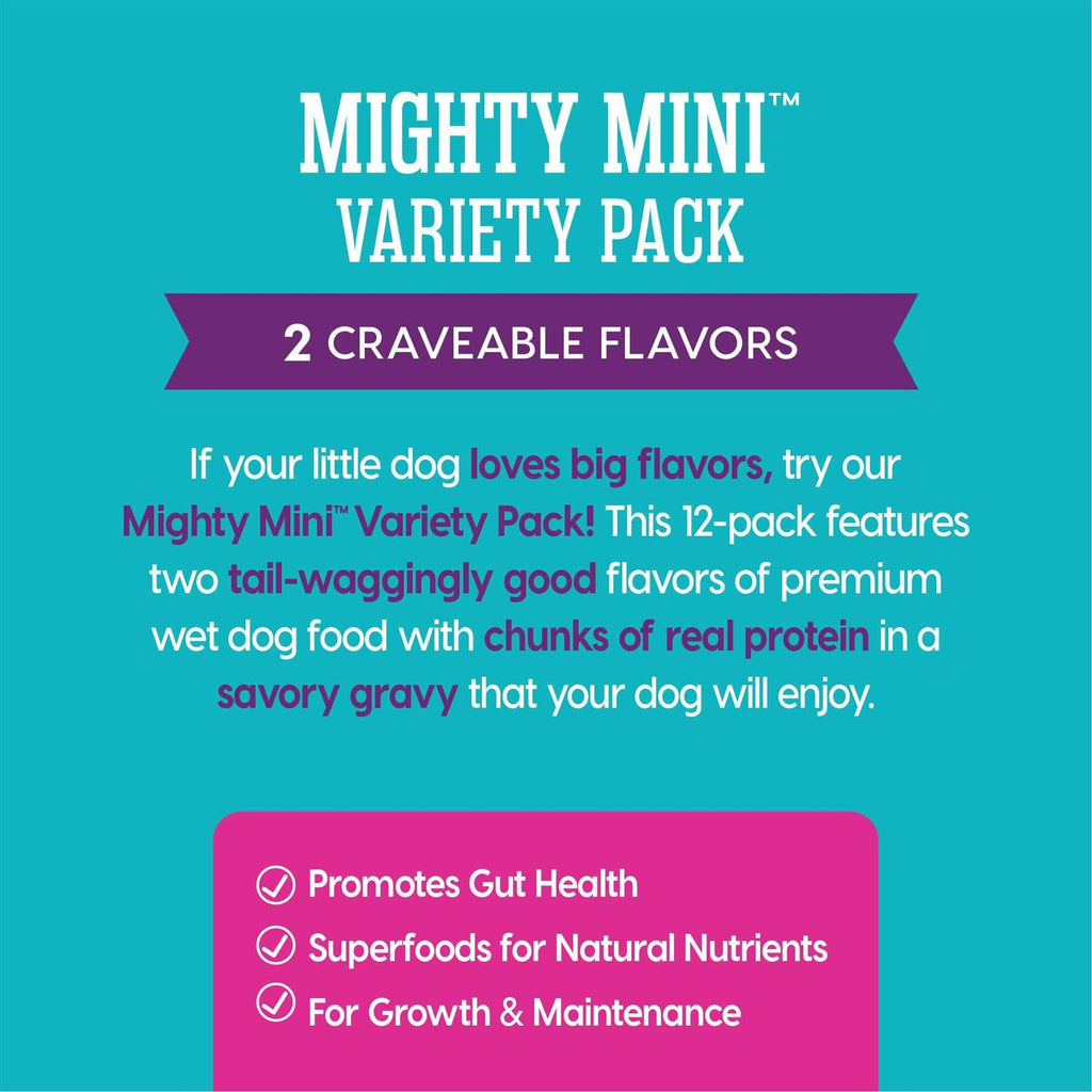 Mighty Mini Variety Pack Wet Dog Food Y939