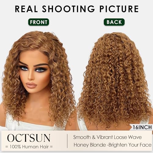 13x4 Lace Front Human Hair Curly Wig B716251