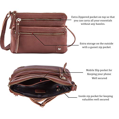 Small Crossbody Sling Bag Real Leather Purse L320