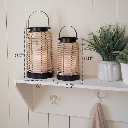 Natural Rattan Boho Lanterns Z12855