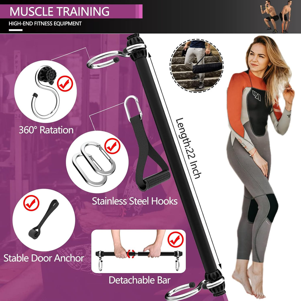 Resistance Bands Bar Set with 5 Resistance Bands C57010