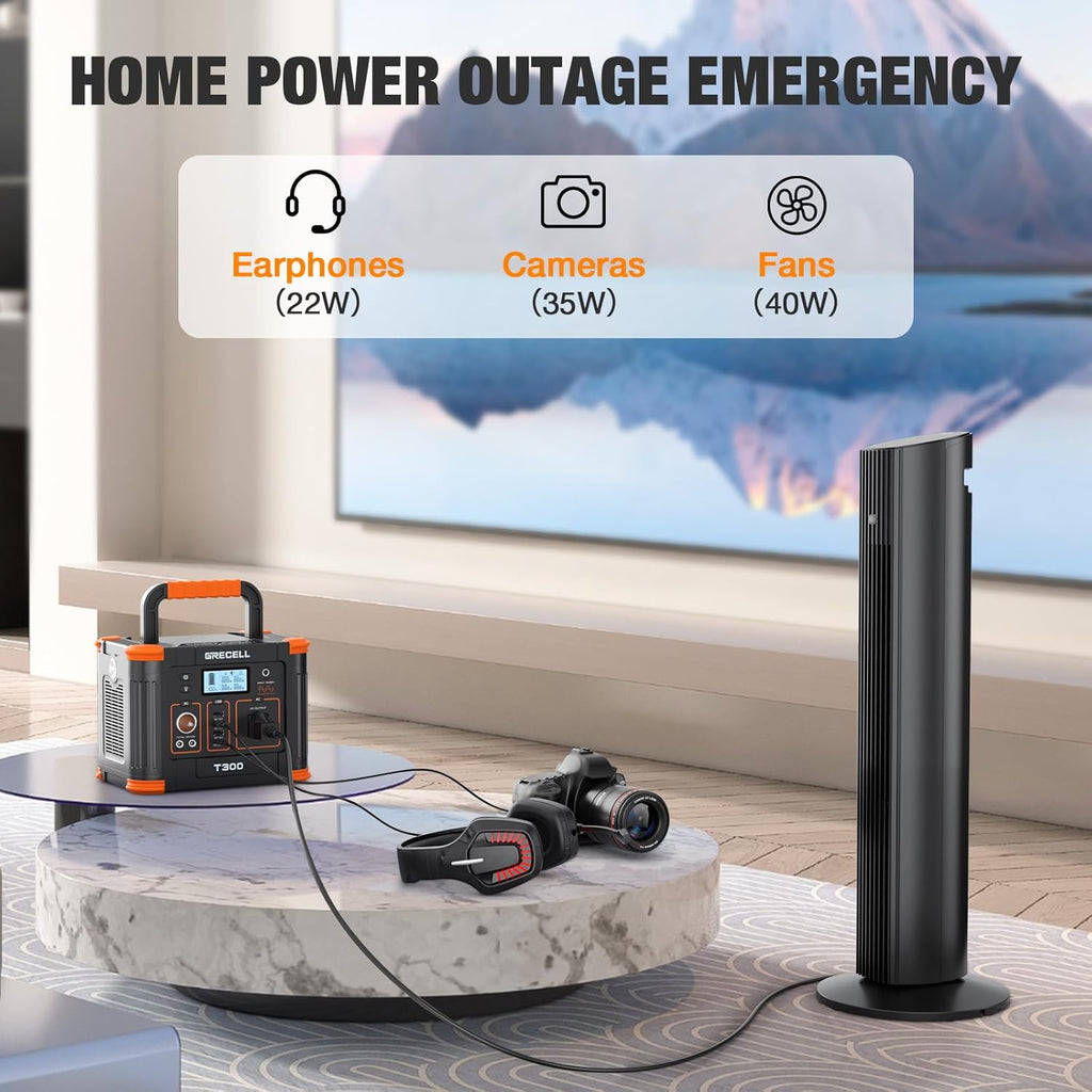 Portable Power Station 300W (Peak 600W) with 80W Foldable Solar Panel, 288Wh Solar Generator, 110V Pure Sine Wave AC Outlet Backup Lithium Battery U241