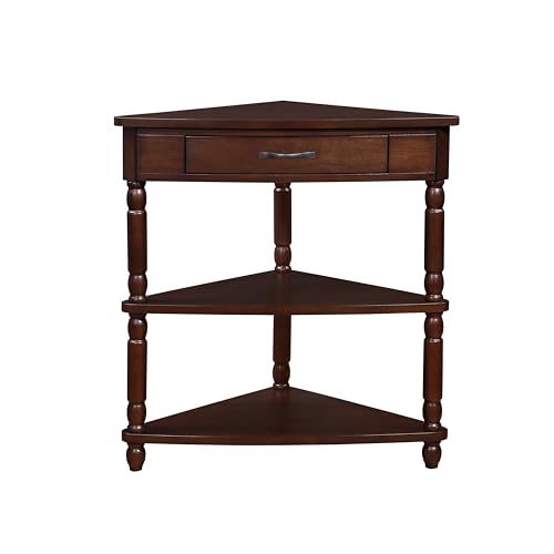 Milk White 3 Tier Corner Table B494