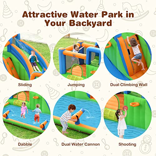 7 in 1 Inflatable Water Slide with Splash Pool S4990