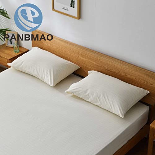Queen Deep Pocket Organic Cotton Grounding Fitted Sheets with Grounding Cord (Lake Blue) E151