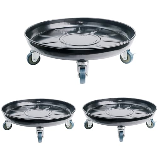 20" 2Pack Metal Plant Caddy with Wheels Lockable Casters G284