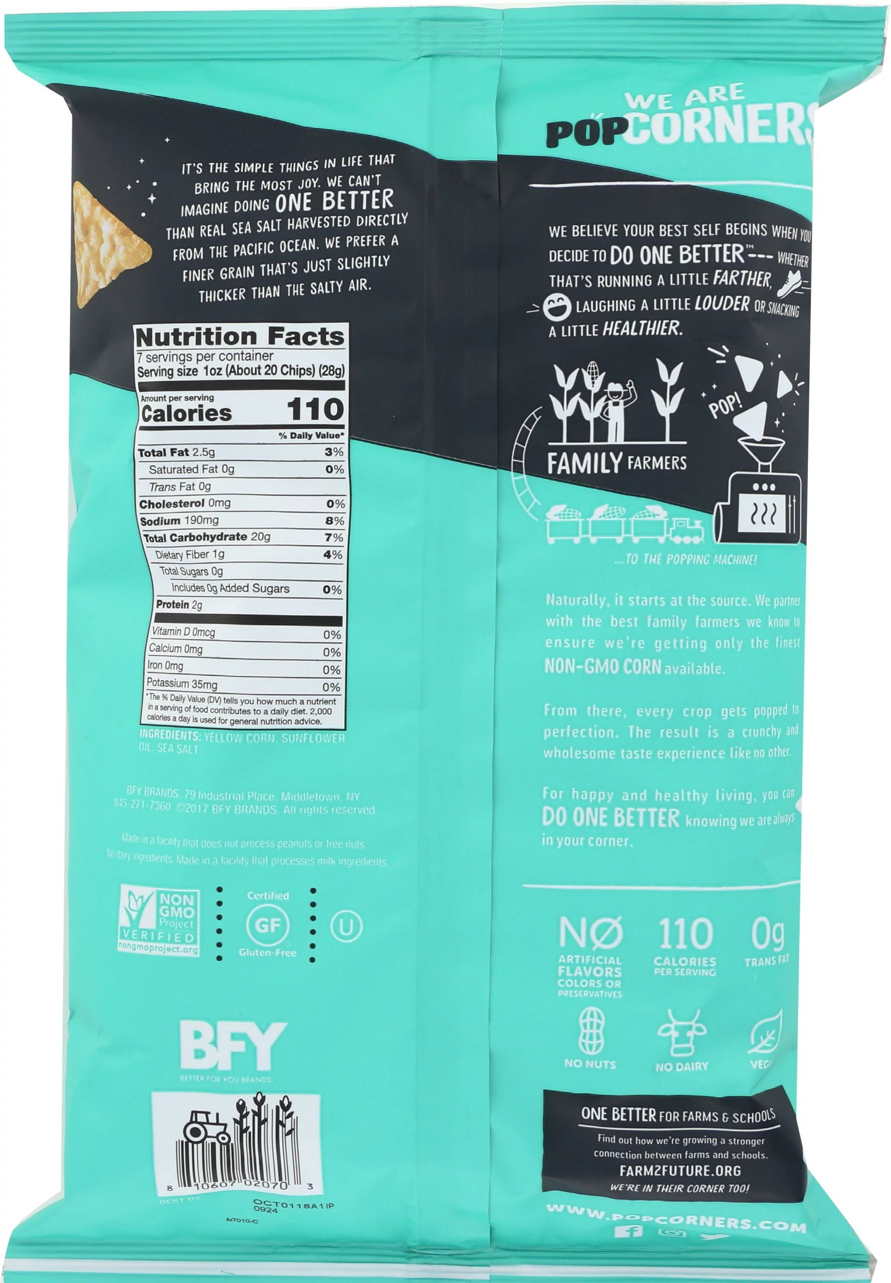Sea Salt Popcorners, 7 Oz (Pack Of 12) O51674