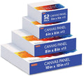 52 Multi Pack 100% Cotton Primed White Canvas Panel L765801